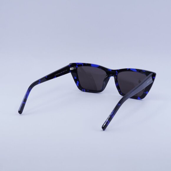 ?️New Saint Laurent SL 276 MICA 009 Sunglasses -Blue Havana Frame, Black Lenses main image 6
